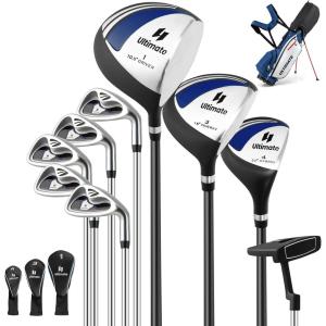 imageGoplus Complete Golf Club Set for Men 9 Pieces Golf Clubs with 1 Driver 3 Fairway 4 Hybrid 6 ampamp 7 ampamp 8 ampamp 9 ampamp P Irons Putter Head Covers Mens Right Handed9 PCS wStand Bag  Blue