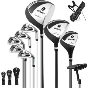 imageGoplus Complete Golf Club Set for Men 9 Pieces Golf Clubs with 1 Driver 3 Fairway 4 Hybrid 6 ampamp 7 ampamp 8 ampamp 9 ampamp P Irons Putter Head Covers Mens Right Handed9 PCS wStand Bag  Black