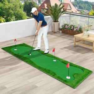 imageGoplus Golf Putting Green 10x33FT10x5FT Large Golf Practice Mat w3 Holes 3 Flags Training Aid Cups Realistic Feel Turf Professional Training Mat for Indoor Outdoor Home10 FT x 33 FT  Rectangle