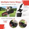 imageGoplus 14 Way Top Dividers Golf Stand Bag Lightweight Golf Clubs Bag with Cooler Bag 6 Zippered Pockets Dual Shoulder Straps Rain Hood Portable Golf Bag with Stand for Men WomenRed