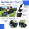 imageGoplus 14 Way Top Dividers Golf Stand Bag Lightweight Golf Clubs Bag with Cooler Bag 6 Zippered Pockets Dual Shoulder Straps Rain Hood Portable Golf Bag with Stand for Men WomenBlue