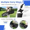 imageGoplus 14 Way Top Dividers Golf Stand Bag Lightweight Golf Clubs Bag with Cooler Bag 6 Zippered Pockets Dual Shoulder Straps Rain Hood Portable Golf Bag with Stand for Men WomenGrey