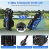 imageGoplus 14 Way Top Dividers Golf Stand Bag Lightweight Golf Clubs Bag with Cooler Bag 6 Zippered Pockets Dual Shoulder Straps Rain Hood Portable Golf Bag with Stand for Men WomenBlue
