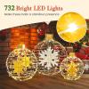 imageGoplus 3 PCS PreLit Lantern Balls HangingStanding Christmas Ornaments with 732 Bright LED Lights Zip Ties ampamp Ground Stakes Large Tree Globe Lights for Indoor ampamp Outdoor Holiday Party Decorations
