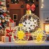 imageGoplus 3 PCS PreLit Lantern Balls HangingStanding Christmas Ornaments with 732 Bright LED Lights Zip Ties ampamp Ground Stakes Large Tree Globe Lights for Indoor ampamp Outdoor Holiday Party Decorations