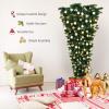 imageGoplus 6ft Prelit Upside Down Christmas Tree Artificial Black Halloween Tree w 270 Purple LED Lights ampamp Decorations Hinged Inverted Xmas Pine Tree for Holiday Carnival Party DecorationsGreen