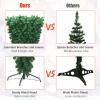 imageGoplus 6ft Prelit Upside Down Christmas Tree Artificial Black Halloween Tree w 270 Purple LED Lights ampamp Decorations Hinged Inverted Xmas Pine Tree for Holiday Carnival Party DecorationsGreen