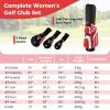imageGoplus Complete Golf Club Set for Women 9 Pieces Golf Clubs with 1 Driver 3 Fairway 4 Hybrid 6 ampamp 7 ampamp 8 ampamp 9 ampamp P Irons Putter Head Covers Ladies Right Handed9 PCS wCart Bag  Red