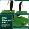 imageGoplus Golf Mat 5x3ft5x4ft Golf Hitting Mat 20252732mm Thick w2 Alignment Sticks ampamp 2 Golf Tees Portable Artificial Turf Grass Golf Training Mat Practice for Indoor Outdoor5 FT x 4 FT  32mm
