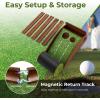 imageGoplus Golf Putting Mat 10FT Putting Green Practice Training Aid with 2 Holes3 Holes Auto Ball Return 3 Golf Balls Training Mini Games for Indoor Outdoor Home Office Golfers Men Women2 Holes