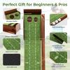 imageGoplus Golf Putting Mat 10FT Putting Green Practice Training Aid with 2 Holes3 Holes Auto Ball Return 3 Golf Balls Training Mini Games for Indoor Outdoor Home Office Golfers Men Women2 Holes