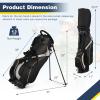 imageGoplus Golf Stand Bag Golf Club Bag 8 Way Top Dividers Cooler Bag 7 Zippered Pockets Adjustable Dual Strap Rain Hood 45LBS Lightweight Portable Golf Bag with Stand for Men Women