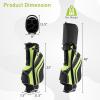 imageGoplus Golf Stand Bag Lightweight Golf Club Bag with 6 Way Top Dividers 8 Pockets Cooler Bag Rain Hood Dual Shoulder Strap Umbrella Holder Portable Golf Bag with Stand for Women MenGreen