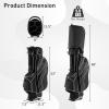 imageGoplus Golf Stand Bag Lightweight Golf Club Bag with 6 Way Top Dividers 8 Pockets Cooler Bag Rain Hood Dual Shoulder Strap Umbrella Holder Portable Golf Bag with Stand for Women MenBlack