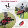 imageGoplus Golf Stand Bag Lightweight Golf Club Bag with 6 Way Top Dividers 8 Pockets Cooler Bag Rain Hood Dual Shoulder Strap Umbrella Holder Portable Golf Bag with Stand for Women MenRed