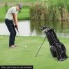 imageGoplus Golf Stand Bag Lightweight Golf Club Bag with 6 Way Top Dividers 8 Pockets Cooler Bag Rain Hood Dual Shoulder Strap Umbrella Holder Portable Golf Bag with Stand for Women MenBlack