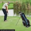 imageGoplus Golf Stand Bag Lightweight Golf Club Bag with 6 Way Top Dividers 8 Pockets Cooler Bag Rain Hood Dual Shoulder Strap Umbrella Holder Portable Golf Bag with Stand for Women MenBlue