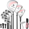 imageGoplus Complete Golf Club Set for Women 9 Pieces Golf Clubs with 1 Driver 3 Fairway 4 Hybrid 6 ampamp 7 ampamp 8 ampamp 9 ampamp P Irons Putter Head Covers Ladies Right Handed9 PCS wCart Bag  Pink