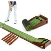 imageGoplus Golf Putting Mat 10FT Putting Green Practice Training Aid with 2 Holes3 Holes Auto Ball Return 3 Golf Balls Training Mini Games for Indoor Outdoor Home Office Golfers Men Women3 Holes