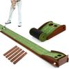 imageGoplus Golf Putting Mat 10FT Putting Green Practice Training Aid with 2 Holes3 Holes Auto Ball Return 3 Golf Balls Training Mini Games for Indoor Outdoor Home Office Golfers Men Women2 Holes