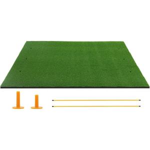 imageGoplus Golf Mat 5x3ft5x4ft Golf Hitting Mat 20252732mm Thick w2 Alignment Sticks ampamp 2 Golf Tees Portable Artificial Turf Grass Golf Training Mat Practice for Indoor Outdoor5 FT x 4 FT  25mm
