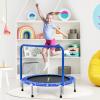 imageGoplus 36Inch Kids Trampoline Foldable Mini Rebounder with Full Covered Handle and Safety Pad Portable Toddler Fitness Trampoline for Indoor and Outdoor Max Load 330 LBSBlue