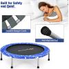 imageGoplus 36Inch Kids Trampoline Foldable Mini Rebounder with Full Covered Handle and Safety Pad Portable Toddler Fitness Trampoline for Indoor and Outdoor Max Load 330 LBSBlue