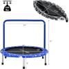 imageGoplus 36Inch Kids Trampoline Foldable Mini Rebounder with Full Covered Handle and Safety Pad Portable Toddler Fitness Trampoline for Indoor and Outdoor Max Load 330 LBSBlue