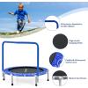 imageGoplus 36Inch Kids Trampoline Foldable Mini Rebounder with Full Covered Handle and Safety Pad Portable Toddler Fitness Trampoline for Indoor and Outdoor Max Load 330 LBSBlue