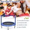 imageGoplus 36Inch Kids Trampoline Foldable Mini Rebounder with Full Covered Handle and Safety Pad Portable Toddler Fitness Trampoline for Indoor and Outdoor Max Load 330 LBSBlue
