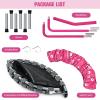 imageGoplus 36Inch Kids Trampoline Foldable Mini Rebounder with Full Covered Handle and Safety Pad Portable Toddler Fitness Trampoline for Indoor and Outdoor Max Load 330 LBSPink