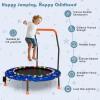 imageGoplus 36quot Mini Trampoline for Kids Toddler Trampoline with LED Lights Bluetooth Speaker Removable Handle Safe Padded Cover Indoor Outdoor Small Rebounder for Child Boys GirlsBlue  Astronaut