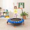 imageGoplus 36quot Mini Trampoline for Kids Toddler Trampoline with LED Lights Bluetooth Speaker Removable Handle Safe Padded Cover Indoor Outdoor Small Rebounder for Child Boys GirlsBlue  Astronaut