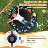 imageGoplus 36quot Mini Trampoline for Kids Toddler Trampoline with LED Lights Bluetooth Speaker Removable Handle Safe Padded Cover Indoor Outdoor Small Rebounder for Child Boys GirlsNavy  Space