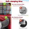 imageGoplus 55 Trampoline for Kids ASTM Approved Toddler Trampoline wSafety Enclosure Net Bouncy Jumping Mat Seamless Design Mini Recreational Rebounder for Indoor Outdoor BackyardColorful