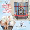 imageGoplus 55quot Trampoline for Kids 46 FT Mini Toddler With ASTM Certified Enclosure Net Safety Pad NoGap Design Indoor Outdoor Recreational for ChildrenNavyRed