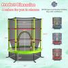 imageGoplus 55quot Trampoline for Kids 46 FT Mini Toddler With ASTM Certified Enclosure Net Safety Pad NoGap Design Indoor Outdoor Recreational for ChildrenGreen