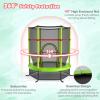 imageGoplus 55quot Trampoline for Kids 46 FT Mini Toddler With ASTM Certified Enclosure Net Safety Pad NoGap Design Indoor Outdoor Recreational for ChildrenGreen