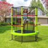 imageGoplus 55quot Trampoline for Kids 46 FT Mini Toddler With ASTM Certified Enclosure Net Safety Pad NoGap Design Indoor Outdoor Recreational for ChildrenGreen