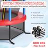 imageGoplus 55quot Trampoline for Kids 46 FT Mini Toddler With ASTM Certified Enclosure Net Safety Pad NoGap Design Indoor Outdoor Recreational for ChildrenNavyRed