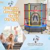 imageGoplus 55quot Trampoline for Kids 46 FT Mini Toddler With ASTM Certified Enclosure Net Safety Pad NoGap Design Indoor Outdoor Recreational for ChildrenColorful