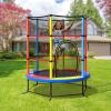 imageGoplus 55quot Trampoline for Kids 46 FT Mini Toddler With ASTM Certified Enclosure Net Safety Pad NoGap Design Indoor Outdoor Recreational for ChildrenColorful