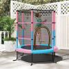 imageGoplus 55quot Trampoline for Kids 46 FT Mini Toddler With ASTM Certified Enclosure Net Safety Pad NoGap Design Indoor Outdoor Recreational for ChildrenPinkBlue