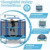 imageGoplus 60 Inch Kids Trampoline with Safety Enclosure Net 330 LBS 3in1 Mini Trampoline wSwinging Rings Adjustable Horizontal Bar 5 FT Indoor Outdoor Toddler Recreational TrampolineBlue