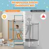 imageGoplus 60 Trampoline for Kids 3in1 Toddler Trampoline with Gymnastic Bar Swinging Rings Heightened Safety Enclosure Net 5 FT Indoor Outdoor Recreational Trampoline for Boys GirlsBlueOrange