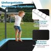 imageGoplus 6FT Kids Trampoline with Swing ASTM Approved Rectangle Recreational Trampoline wEnclosure Safety Net Galvanized Steel Frame Indoor Outdoor Baby Toddler Trampoline for Boys GirlsBlue