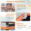 imageGoplus 6FT Kids Trampoline with Swing ASTM Approved Rectangle Recreational Trampoline wEnclosure Safety Net Galvanized Steel Frame Indoor Outdoor Baby Toddler Trampoline for Boys GirlsOrange
