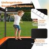 imageGoplus 6FT Kids Trampoline with Swing ASTM Approved Rectangle Recreational Trampoline wEnclosure Safety Net Galvanized Steel Frame Indoor Outdoor Baby Toddler Trampoline for Boys GirlsOrange