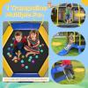 imageGoplus 7 FT Kids Trampoline with Slide 87 ASTM Approved Recreational Trampoline with Galvanized Steel Frame ampamp Safety Enclosure Net Ladder Indoor Outdoor Toddler TrampolineBlueYellow