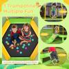 imageGoplus 7 FT Kids Trampoline with Slide 87 ASTM Approved Recreational Trampoline with Galvanized Steel Frame ampamp Safety Enclosure Net Ladder Indoor Outdoor Toddler TrampolineGreenYellow